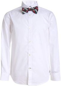 img 3 attached to 👔 Nautica Poplin Boys' Clothing: Stylish Sleeve Dress Shirt in Tops, Tees & Shirts