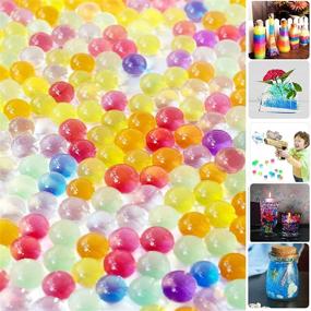 img 4 attached to 30000 PCS Geruicee Colorful Water Gel Beads - Vase Filler Jelly Beads for Stress Relief, Plants, Spa Refill, Wedding, DIY Craft Home Décor