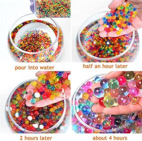 img 1 attached to 30000 PCS Geruicee Colorful Water Gel Beads - Vase Filler Jelly Beads for Stress Relief, Plants, Spa Refill, Wedding, DIY Craft Home Décor