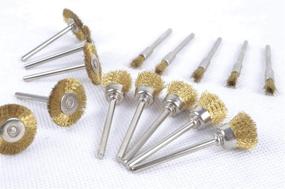 img 1 attached to 🔧 Versatile SHINA 45 PC Brass Wire Wheel Brushes for Dremel: Exceptional Cleaning & Polishing Tools