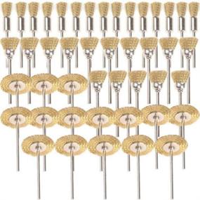 img 4 attached to 🔧 Versatile SHINA 45 PC Brass Wire Wheel Brushes for Dremel: Exceptional Cleaning & Polishing Tools