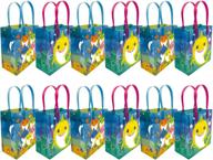 tinymills shark family party favor treat bags: a fin-tastic addition to your birthday party! логотип