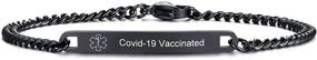 img 4 attached to VNOX Covid 19 Vaccinated Stainless Bracelet