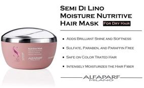 img 1 attached to 💧 Alfaparf Milano Semi Di Lino Moisture Nutritive Mask: The Ultimate Solution for Dry Hair – Ideal for Color Treated Hair – Sulphate, Paraben, and Paraffin Free – Premium Salon Quality