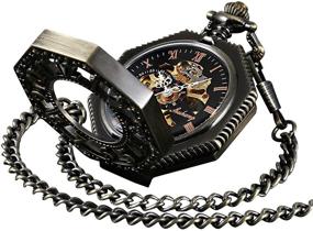 img 1 attached to 🚂 Steampunk Railroad Mechanical Watch by ShoppeWatch