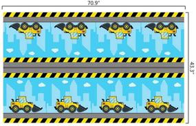 img 1 attached to 🚚 WERNNSAI Накидки на стол для самосвала - Премиум одноразовые печатные пластиковые скатерти | Идеальные вечеринки для детей мальчиков на день рождения, украшения строительства
