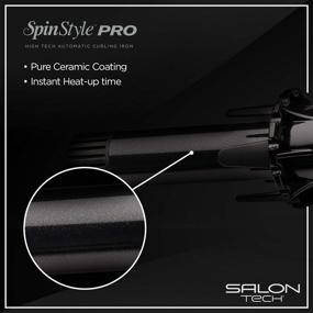 img 1 attached to 💁 Автоматический завивальщик SALON TECH SpinStyle Pro диаметром 1 дюйм: легко создавайте великолепные объемные локоны за секунды!