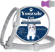 🐱 flea and tick collar for cats - 8-month long-lasting tick and flea control, adjustable design for all sizes, safe & allergy free, waterproof, includes flea comb - 2 pack logo