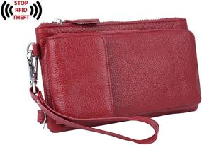 img 3 attached to 👜 YALUXE Leather Wristlet Crossbody Handbags & Wallets: Optimal Blocking for Women