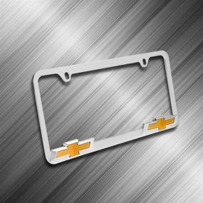 img 1 attached to Bully WL011-C Chrome Chevy Chevrolet License Plate Frame Holder for Front or Back Bumper - Enhances Car Tag Display - Exterior Accessories for Trucks, Cars, and SUVs - Genuine Licensed Product