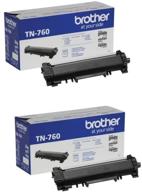 оригинальный картридж brother tn760 с черным тонером, высокой ёмкости, 2 штуки | 3 000 страниц на картридж. логотип