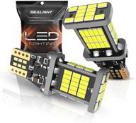🔦 sealight 912 921 led reverse backup light bulb, t15 led - 2200 lumens, 6000k xenon white, canbus error free – pack of 2 logo
