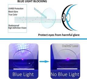 img 2 attached to 👓 Enhance Your Vision and Protect Your Eyes with DeBuff Blue Light Blocking Glasses for Women and Men - Clear Lens and Stylish Square Frame Eyeglasses for Computers