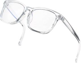 img 4 attached to 👓 Enhance Your Vision and Protect Your Eyes with DeBuff Blue Light Blocking Glasses for Women and Men - Clear Lens and Stylish Square Frame Eyeglasses for Computers