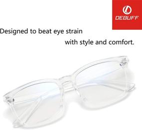 img 1 attached to 👓 Enhance Your Vision and Protect Your Eyes with DeBuff Blue Light Blocking Glasses for Women and Men - Clear Lens and Stylish Square Frame Eyeglasses for Computers