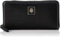 julia large nylon zip wallet for women by tommy hilfiger logo