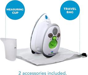 img 3 attached to 🔌 Steamfast SF-717 Mini Steam Iron for Travel - Dual Voltage, Non-Stick Soleplate, Anti-Slip Handle, Rapid Heating, 420W Power (White) - Including Travel Bag