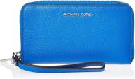 👜 stylish and functional: michael kors leather smartphone wristlet for women, handbags & wallets logo