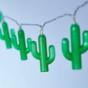 img 2 attached to 🌵 Лайтс4фан, Инк – Набор из 20 батарейных светодиодных гирлянд с кактусами для вечеринок в помещении и на открытом воздухе.