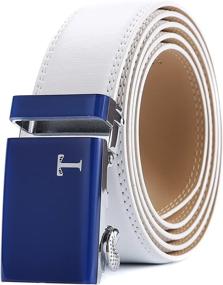 img 4 attached to 👔 Tonywell Leather Ratchet Automatic Buckle Men's Belt Accessories: Style meets Functionality