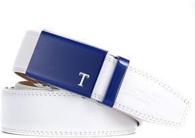 img 3 attached to 👔 Tonywell Leather Ratchet Automatic Buckle Men's Belt Accessories: Style meets Functionality