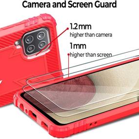 img 2 attached to [3 Items] Milomdoi 1 Case +2 Pack Screen Protector for Samsung Galaxy A12 /Samsung A12 Nacho, [Military Grade Protective ] 360° Finger Ring Holder Kickstand, Red Case for Samsung A12/A12 Nacho - Enhanced SEO