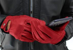 img 3 attached to Enhance Your Drive with Stylish Full Fingers Red Driving Gloves