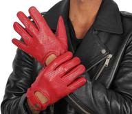 enhance your drive with stylish full fingers red driving gloves logo