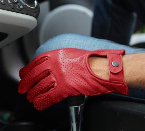 img 2 attached to Enhance Your Drive with Stylish Full Fingers Red Driving Gloves