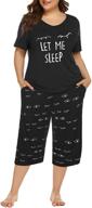 🌙 stylish & comfortable tangmingyun plus size pajamas capris pants set for women – striped sleepwear in 3x, 4x, 5x logo