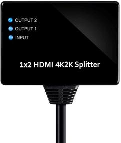 img 2 attached to Monoprice Blackbird 4K HDMI Pigtail Splitter -Black, 4K @ 30Hz, HDCP Compliant, Gold Plated Connectors, 10.2Gbps Bandwidth