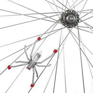 🕷️ motion activated bicycle light - tireflys spoke spider (silver/red) logo