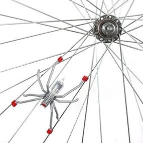 img 4 attached to 🕷️ Motion Activated Bicycle Light - Tireflys Spoke Spider (Silver/Red)