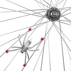 img 2 attached to 🕷️ Motion Activated Bicycle Light - Tireflys Spoke Spider (Silver/Red)