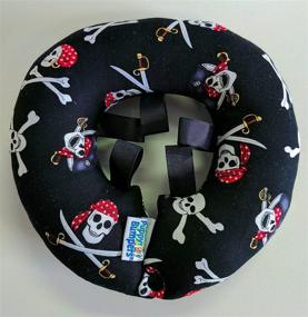 img 1 attached to Puppy Bumpers Jolly Roger - 10-13 inches - 100% Cotton Stuffed Safety Fence Collar to Keep Your Pet Secure on the Right Side of The Fence - Made in USA