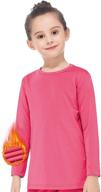 π₯ girls' warm and cozy mancyfit thermal tops: fleece lined long sleeve baselayer for ultimate comfort logo