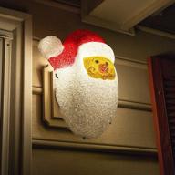 🎅 transform your porch with the besti santa porch light cover: a festive holiday decoration with weather-resistant acrylic, easy installation, and perfect fit for standard outdoor lighting logo