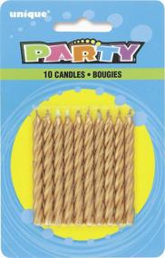 img 1 attached to Spiral Gold Birthday Candles 10Ct