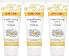 img 4 attached to 🌼 Burt's Bees Deep Facial Cleansing Cream: All Natural Chamomile Cleanser (Pack of 3, 6 Ounce) - Effective Face Wash