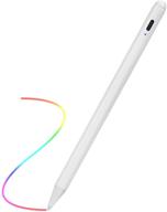 🖊️ white stylus pencil with palm rejection & type-c recharge, 1.0mm fine tip 2nd pencil for ipad 6th generation 9.7", compatible with apple a1893/a1954 stylus pens logo