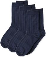 🧦 jefferies socks ribbed dress crew socks for big boys - pack of 3 logo