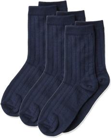 img 4 attached to 🧦 Jefferies Socks Ribbed Dress Crew Socks for Big Boys - Pack of 3