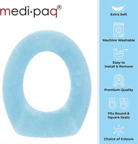 img 3 attached to 🚽 Medipaq Toilet Seat Cover - Super Warm Comfy Fleece - Retaining Ring - Universal Fit - Machine Washable - Blue (Pack of 2) - Enhanced SEO