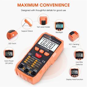 img 1 attached to 🔧 Assark TRMS 6000 Counts Digital Multimeter - VoltMeter Ohmmeter Auto-Ranging Tester for Accurate Measurement of Voltage, Current, Amp, Resistance, Diodes, Continuity, Duty-Cycle & Capacitance, Ideal for Home & Automotive Use