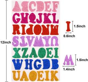 img 2 attached to 🌟 Premium Glitter Foam Alphabet Stickers - 328 Pieces, Self-Adhesive, 7 Random Colors, 8 Sheets