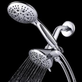 img 3 attached to Couradric 2 in 1 Shower Head Combo – Handheld and Rain Shower Head, High Pressure with 35 Spray Settings, Stainless Steel Hose, 2.5GPM, Chrome Finish