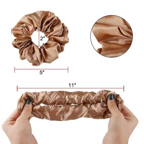 img 2 attached to TTKLYN Hair Ties, Set of 12 Elegant Satin Solid Elastic Hair Bands – Ponytail Holders for Women and Girls, Scrunchies – Hair Rubber Bands Headband – Fashionable Accessory for Ladies’ Hair
