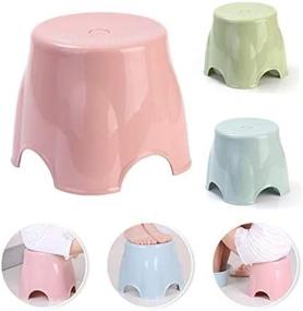 img 4 attached to 🪑 Dayeam Mini Stool Step Stools: Versatile Plastic Chair for All-Round Use in Bedroom, Bathroom, Kitchen, Living Room, Office, Home - One Unit, Random Color