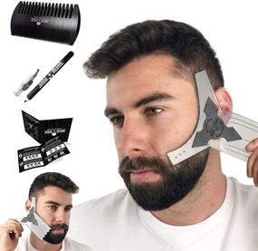 img 3 attached to Enhance Your Beard Game with the Beard Shaper & Shaping Tool for Men: 🧔 A Complete Styling Kit with Beard Lineup Template, Dual Action Comb, and Barber Pencil Liner