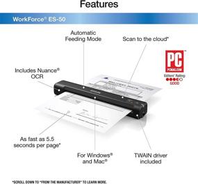 img 2 attached to 📸 Epson ES-50 Portable Sheets Document Scanner for PC and Mac - Workforce Edition